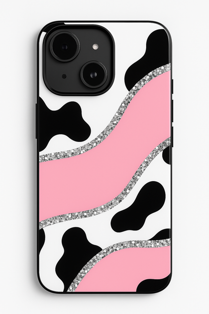 Pink Love Premium Glass Back Cover For iPhone 11,12,13,14,15,16 Models