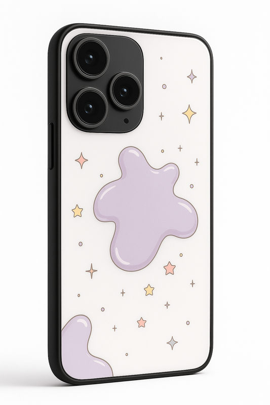 Starry Splash Premium Glass Back Cover For iPhone 11,12,13,14,15,16 Models