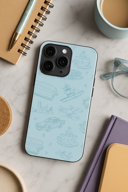 Lazy Latte Premium Glass Back Cover For iPhone 11,12,13,14,15,16,17 Models