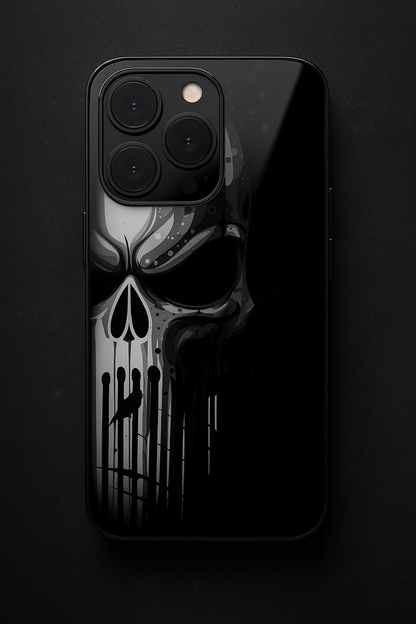 Deathmark Premium Glass Back Cover For iPhone 11,12,13,14,15,16 Models