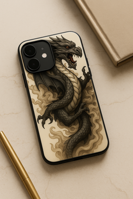 Dragon Premium Glass Back Cover For iPhone 11,12,13,14,15,16 Models