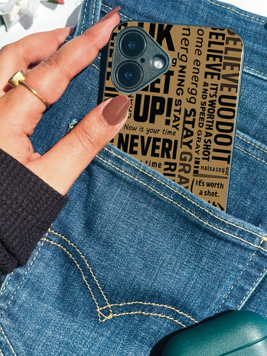 Words of Strength Premium Glass Back Cover For iPhone 11,12,13,14,15,16,17 Models