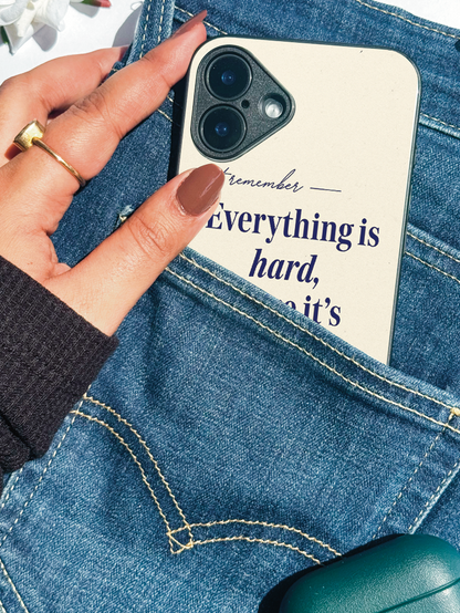 Soft Reminder Premium Glass Back Cover For iPhone 11,12,13,14,15,16 Models