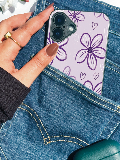 Lilac Bloom Premium Glass Back Cover For iPhone 11,12,13,14,15,16 Models