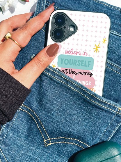 Trust the Journey Premium Glass Back Cover For iPhone 11,12,13,14,15,16 Models