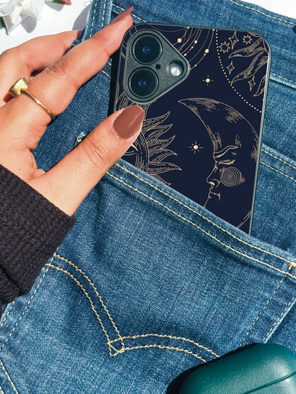 Celestial Dreams Premium Glass Back Cover For iPhone 11,12,13,14,15,16 Models