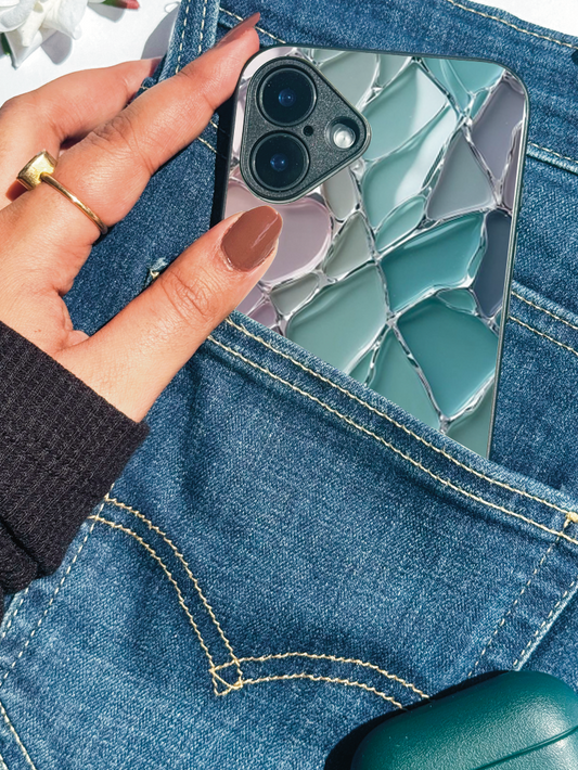 Ocean Glaze Premium Glass Back Cover For iPhone 11,12,13,14,15,16 Models