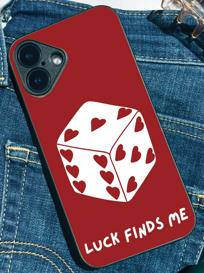 Hearts & Dice Premium Glass Back Cover For iPhone 11,12,13,14,15,16,17 Models