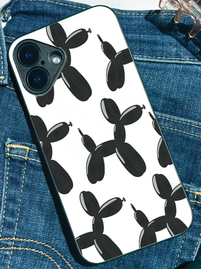 Pop Art Pup Premium Glass Back Cover For iPhone 11,12,13,14,15,16 Models