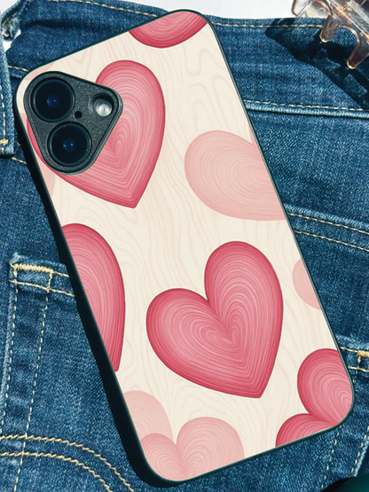 The Candy Hearts Premium Glass Back Cover For iPhone 11,12,13,14,15,16 Models