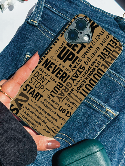 Words of Strength Premium Glass Back Cover For iPhone 11,12,13,14,15,16,17 Models