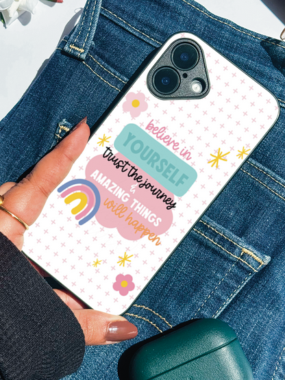 Trust the Journey Premium Glass Back Cover For iPhone 11,12,13,14,15,16 Models