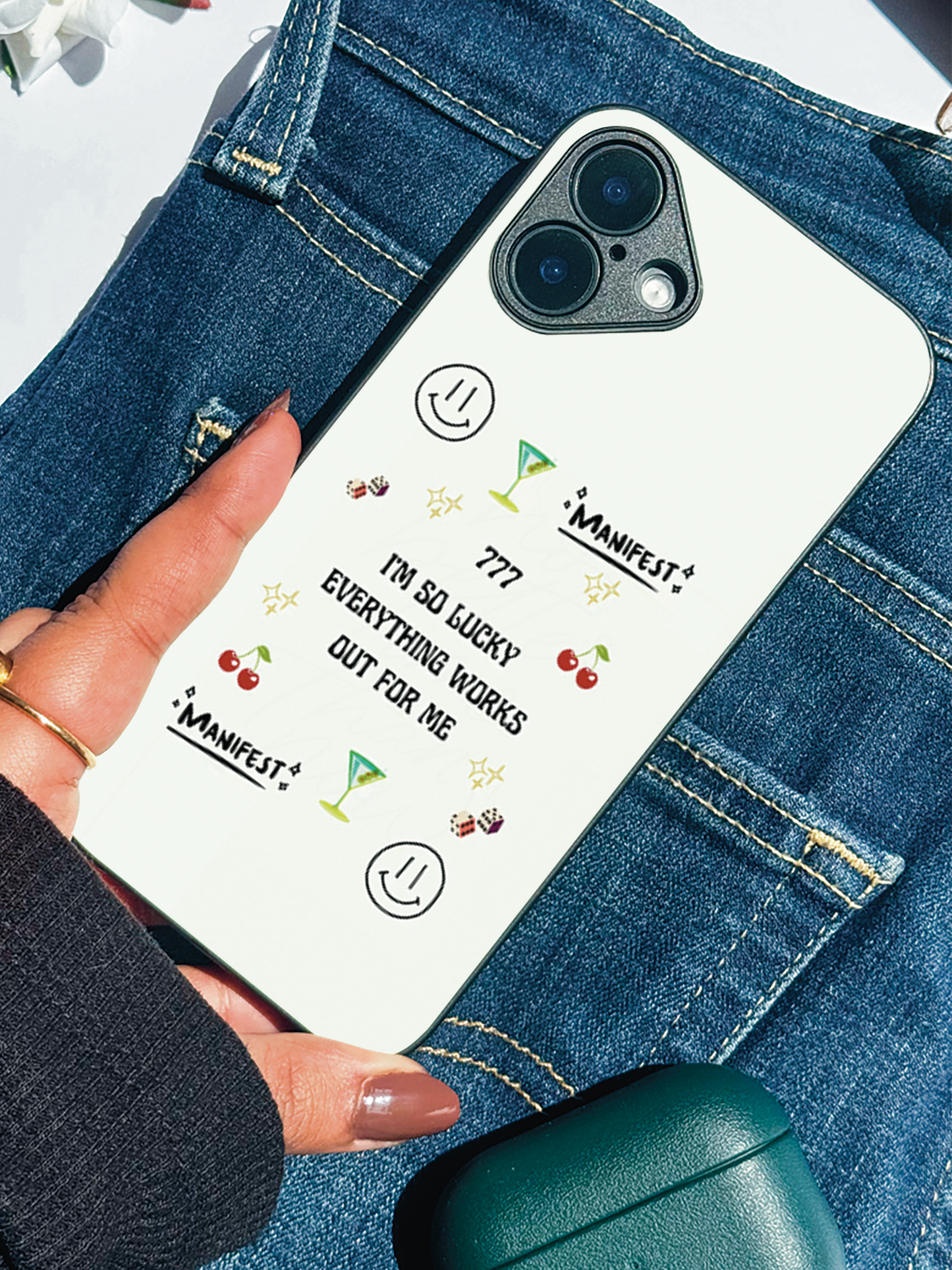Manifest Mode Premium Glass Back Cover For iPhone 11,12,13,14,15,16 Models