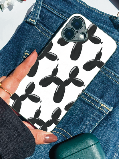 Pop Art Pup Premium Glass Back Cover For iPhone 11,12,13,14,15,16 Models