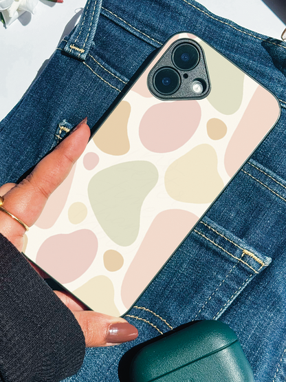 Earthy Hues Premium Glass Back Cover For iPhone 11,12,13,14,15,16 Models