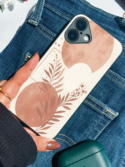 Blush Harmon Premium Glass Back Cover For iPhone 11,12,13,14,15,16 Models