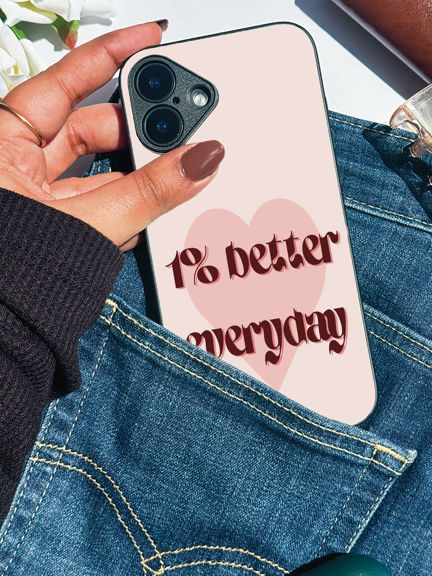 Little Wins Premium Glass Back Cover For iPhone 11,12,13,14,15,16 Models