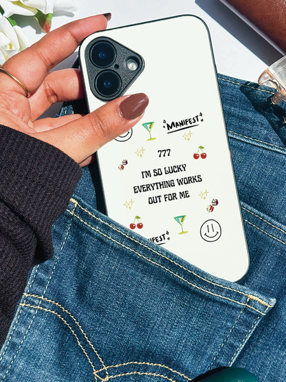 Manifest Mode Premium Glass Back Cover For iPhone 11,12,13,14,15,16 Models