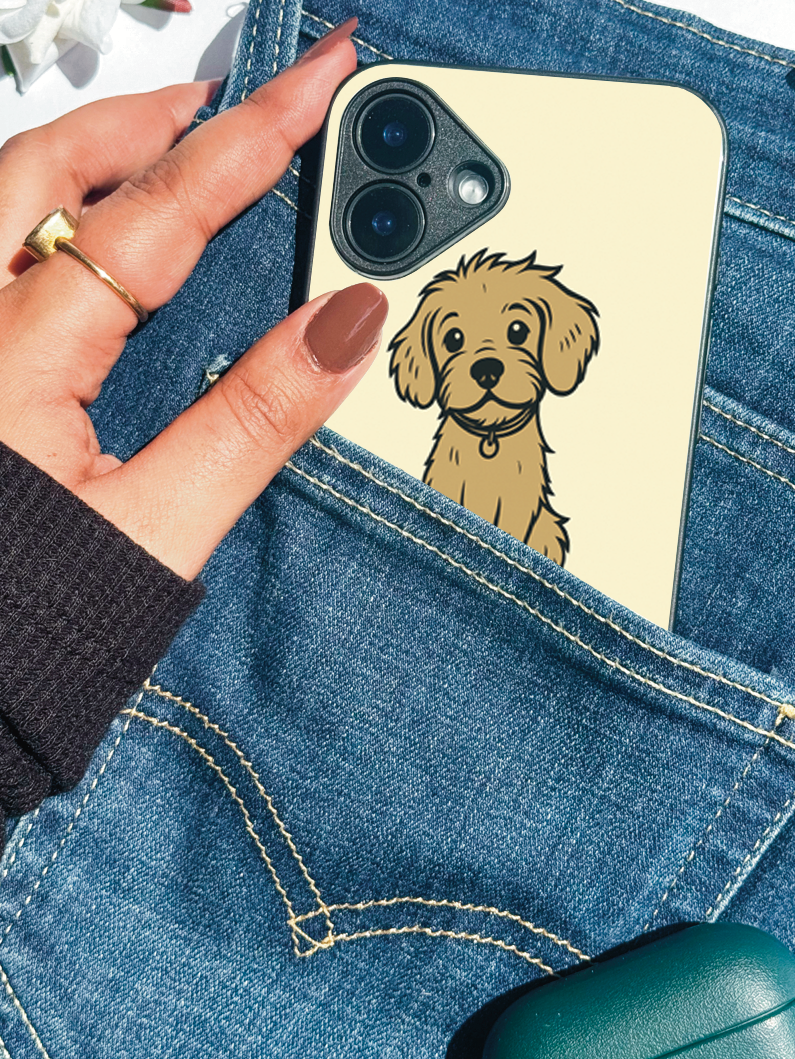 Pawfect Love Premium Glass Back Cover For iPhone 11,12,13,14,15,16,17 Models