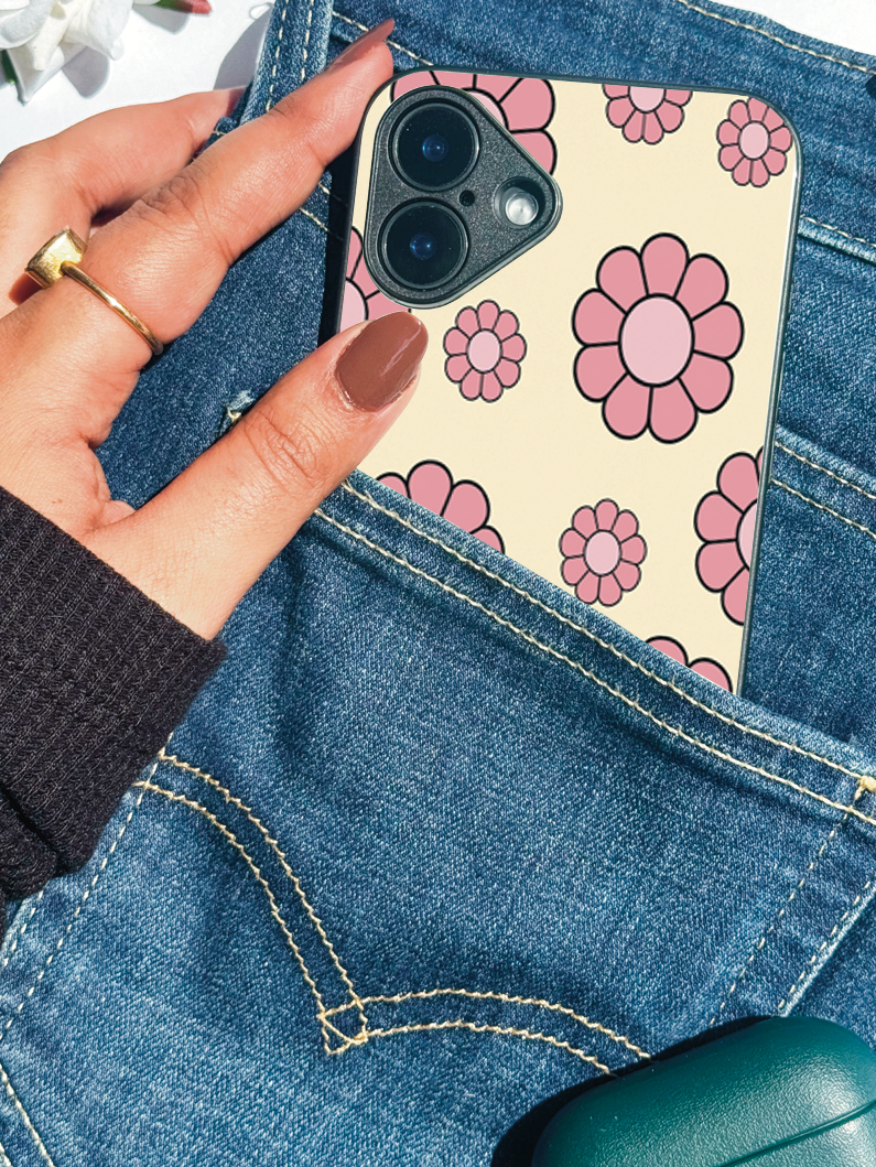 Flowery Freak Premium Glass Back Cover For iPhone 11,12,13,14,15,16,17 Models