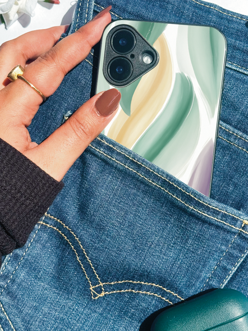 Artistic Touch Premium Glass Back Cover For iPhone 11,12,13,14,15,16 Models