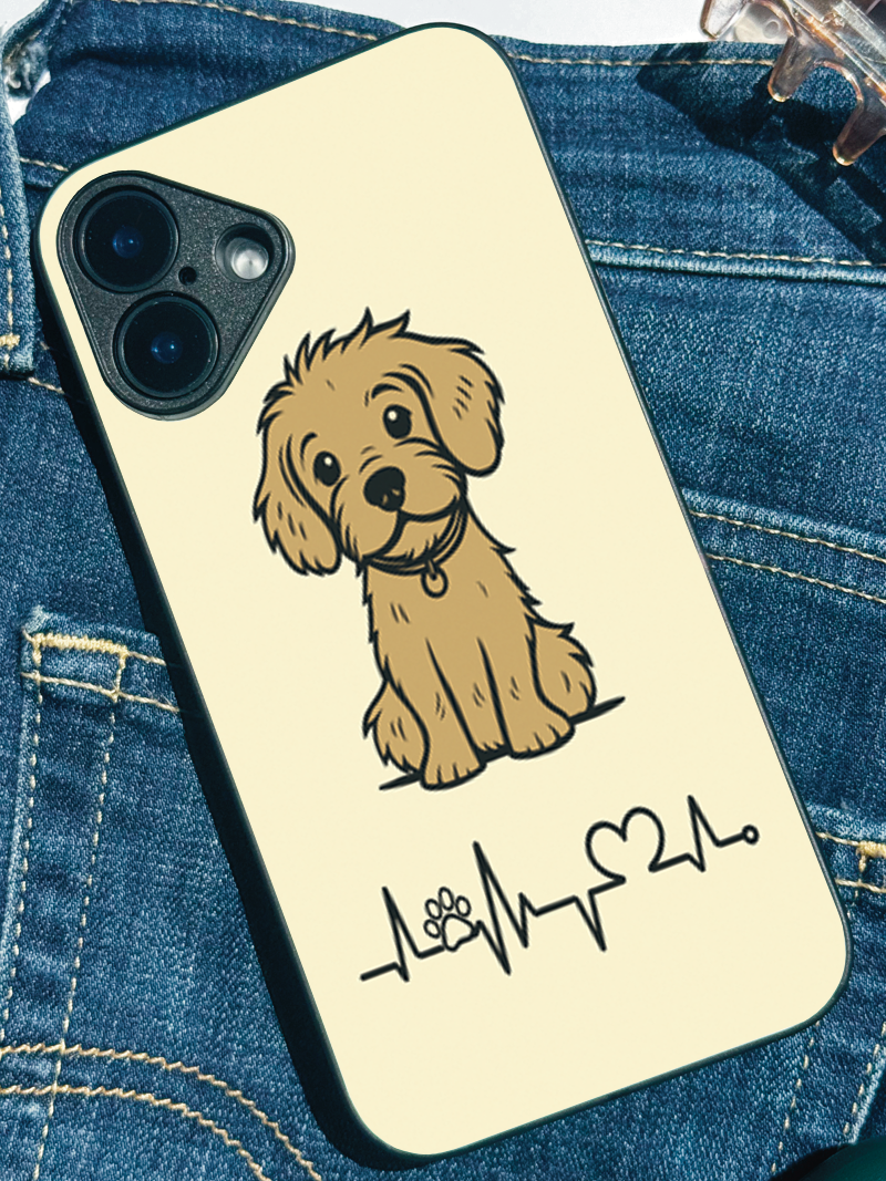 Pawfect Love Premium Glass Back Cover For iPhone 11,12,13,14,15,16,17 Models