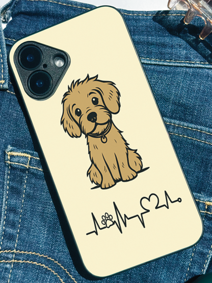 Pawfect Love Premium Glass Back Cover For iPhone 11,12,13,14,15,16,17 Models