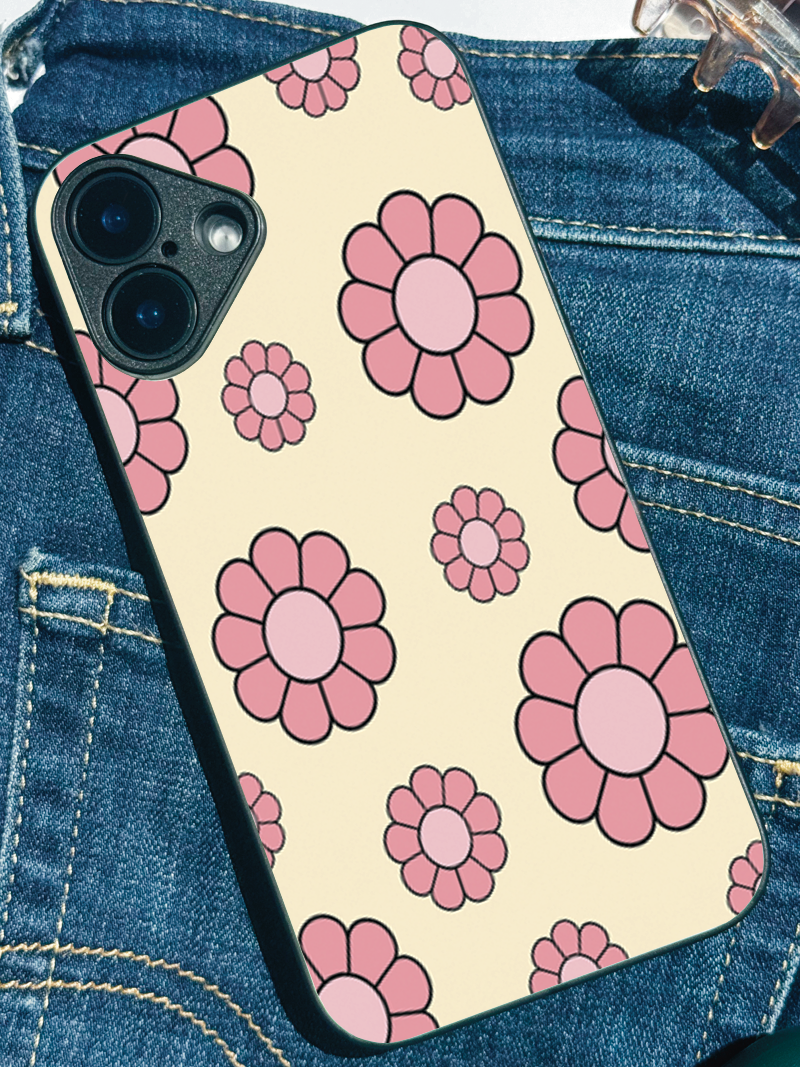 Flowery Freak Premium Glass Back Cover For iPhone 11,12,13,14,15,16,17 Models