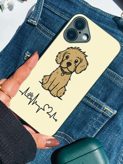 Pawfect Love Premium Glass Back Cover For iPhone 11,12,13,14,15,16,17 Models