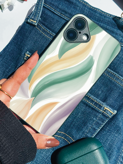 Artistic Touch Premium Glass Back Cover For iPhone 11,12,13,14,15,16 Models