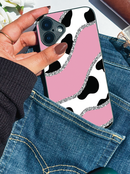 Pink Love Premium Glass Back Cover For iPhone 11,12,13,14,15,16 Models