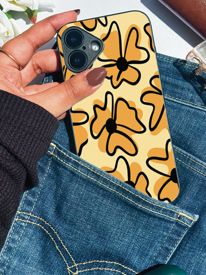 Crayon Petals Premium Glass Back Cover For iPhone 11,12,13,14,15,16 Models