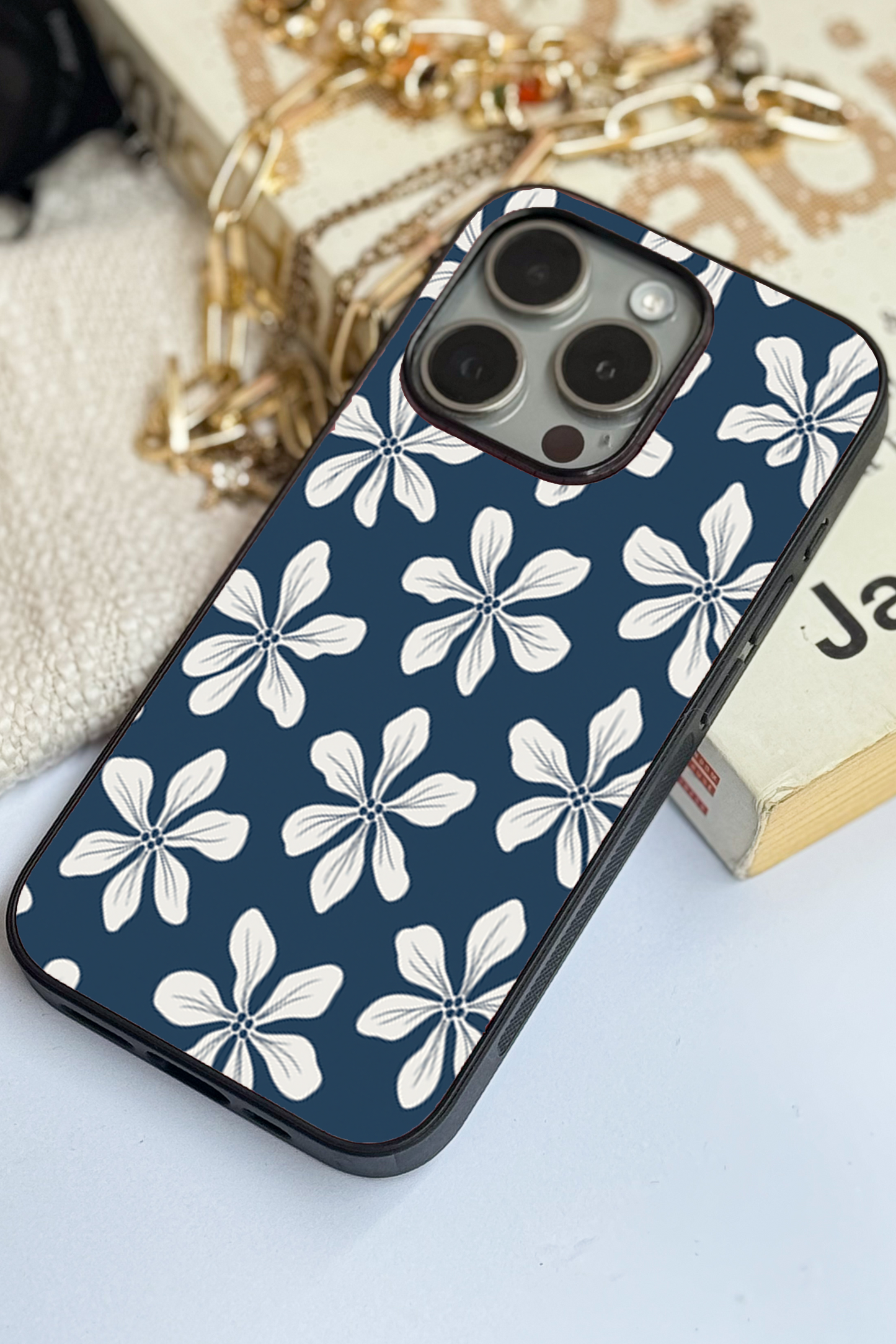 Lily Love remium Glass Back Cover For iPhone 11,12,13,14,15,16 Models