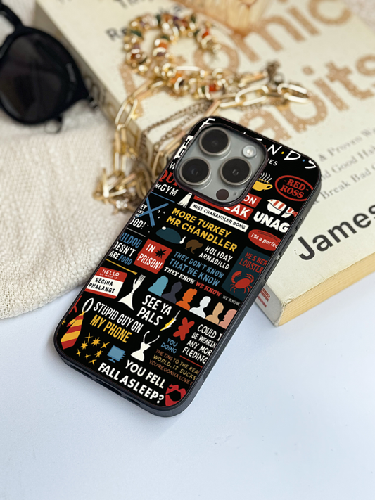 F.R.I.E.N.D.S Premium Glass Back Cover For iPhone 11,12,13,14,15,16 Models