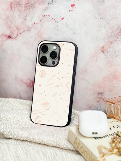 Celestial Love Premium Glass Back Cover For iPhone 11,12,13,14,15,16 Models