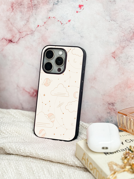 Celestial Love Premium Glass Back Cover For iPhone 11,12,13,14,15,16 Models