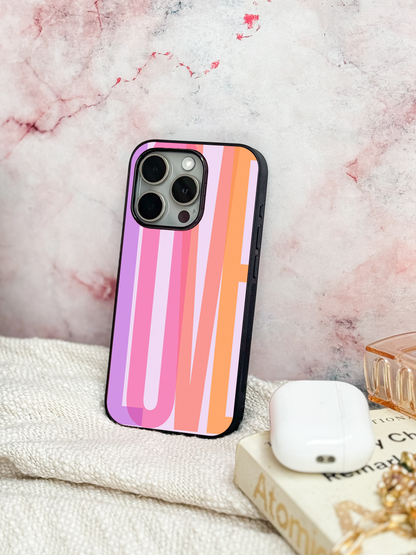Bold Love Premium Glass Back Cover For iPhone 11,12,13,14,15,16,17 Models