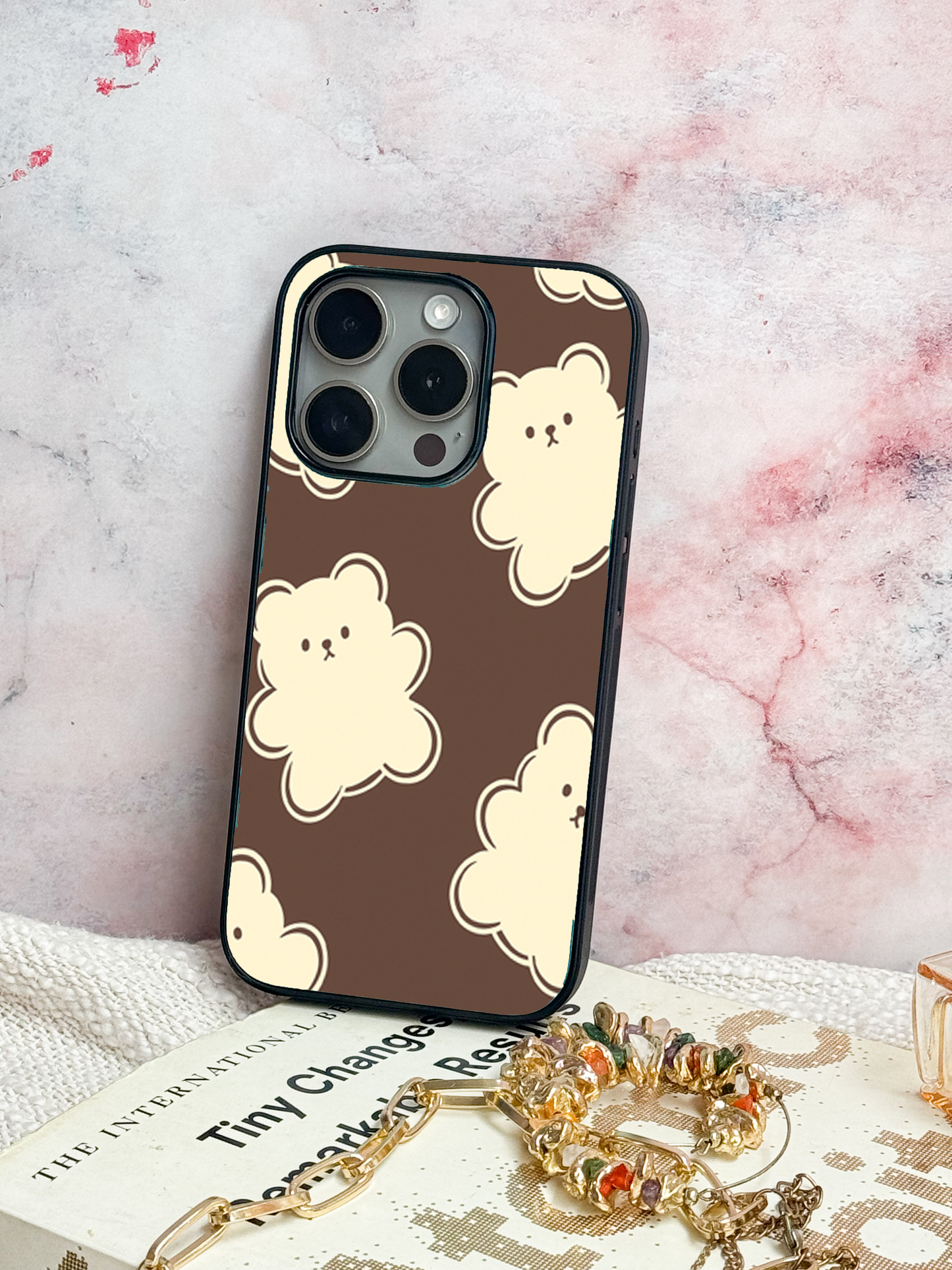Teddy Overload Premium Glass Back Cover For iPhone 11,12,13,14,15,16 Models