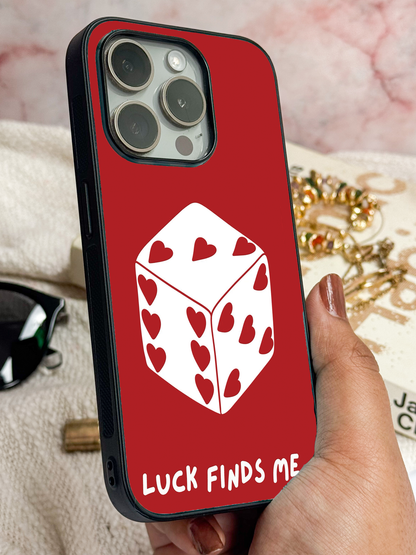 Hearts & Dice Premium Glass Back Cover For iPhone 11,12,13,14,15,16,17 Models