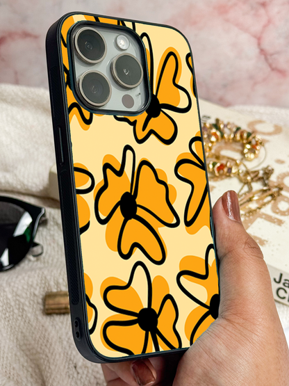 Crayon Petals Premium Glass Back Cover For iPhone 11,12,13,14,15,16 Models