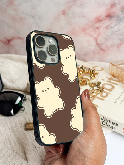 Teddy Overload Premium Glass Back Cover For iPhone 11,12,13,14,15,16 Models