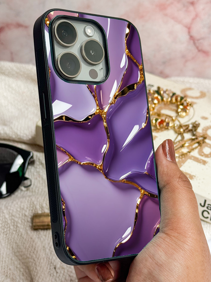 Amethyst Glaze Premium Glass Back Cover For iPhone 11,12,13,14,15,16 Models