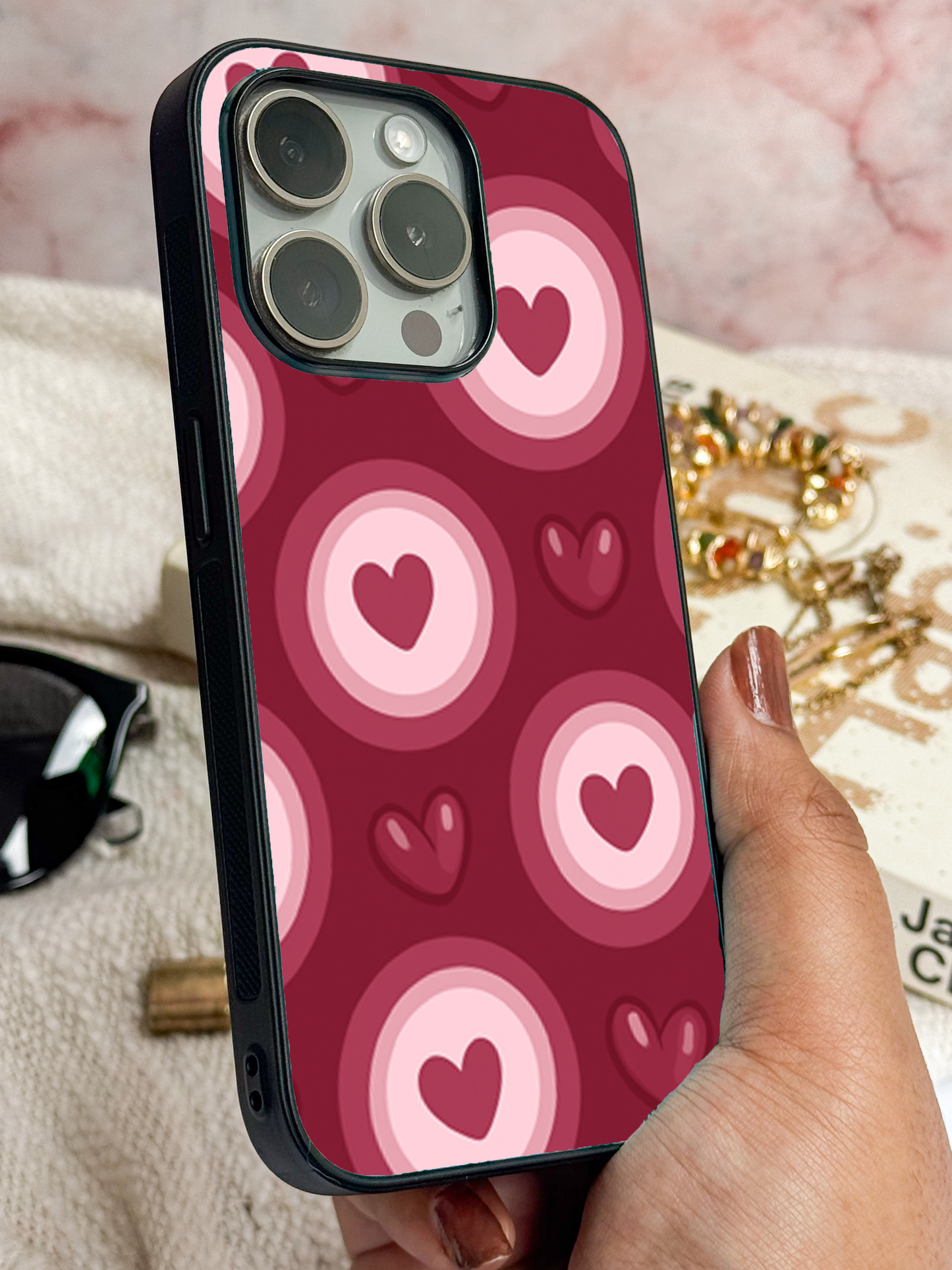 Cupid Core Premium Glass Back Cover For iPhone 11,12,13,14,15,16,17 Models