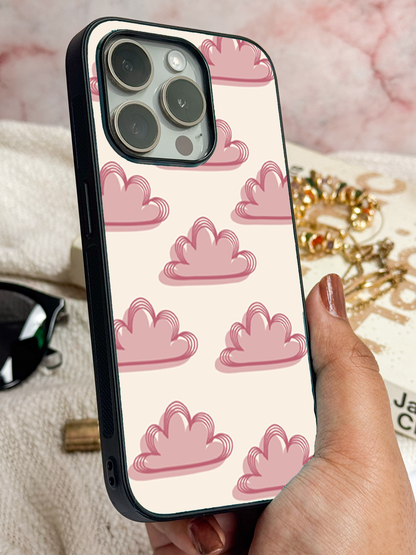Pink Skies Premium Glass Back Cover For iPhone 11,12,13,14,15,16 Models