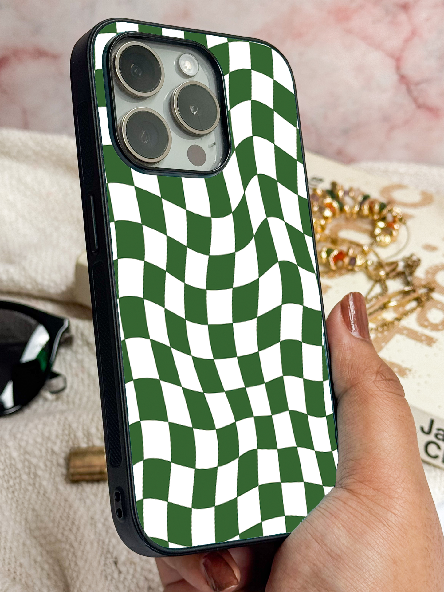 Optic Flow Premium Glass Back Cover For iPhone 11,12,13,14,15,16 Models