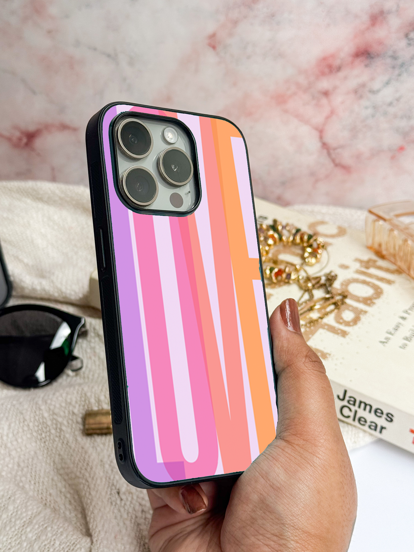 Bold Love Premium Glass Back Cover For iPhone 11,12,13,14,15,16,17 Models