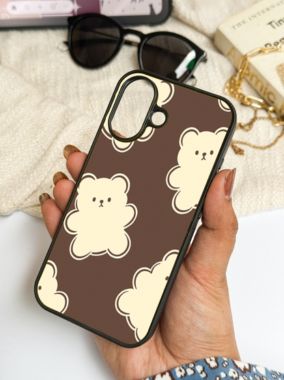 Teddy Overload Premium Glass Back Cover For iPhone 11,12,13,14,15,16 Models