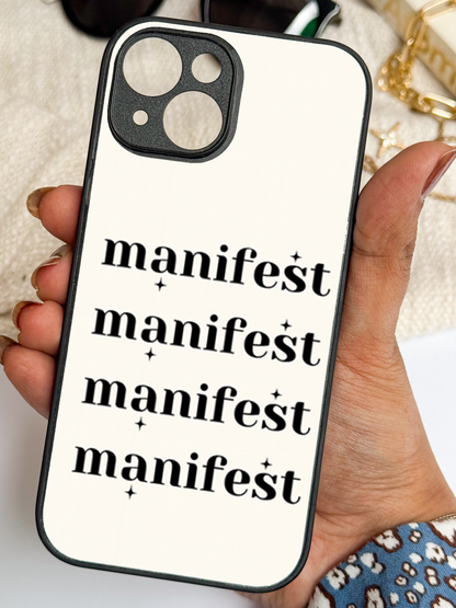 Manifest Magic Premium Glass Back Cover For iPhone 11,12,13,14,15,16 Models