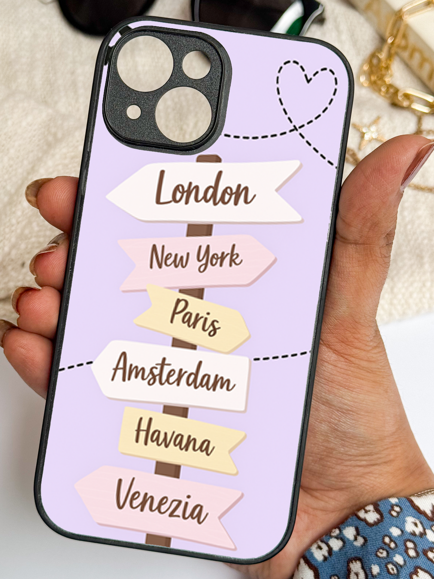City Dreams Premium Glass Back Cover For iPhone 11,12,13,14,15,16 Models