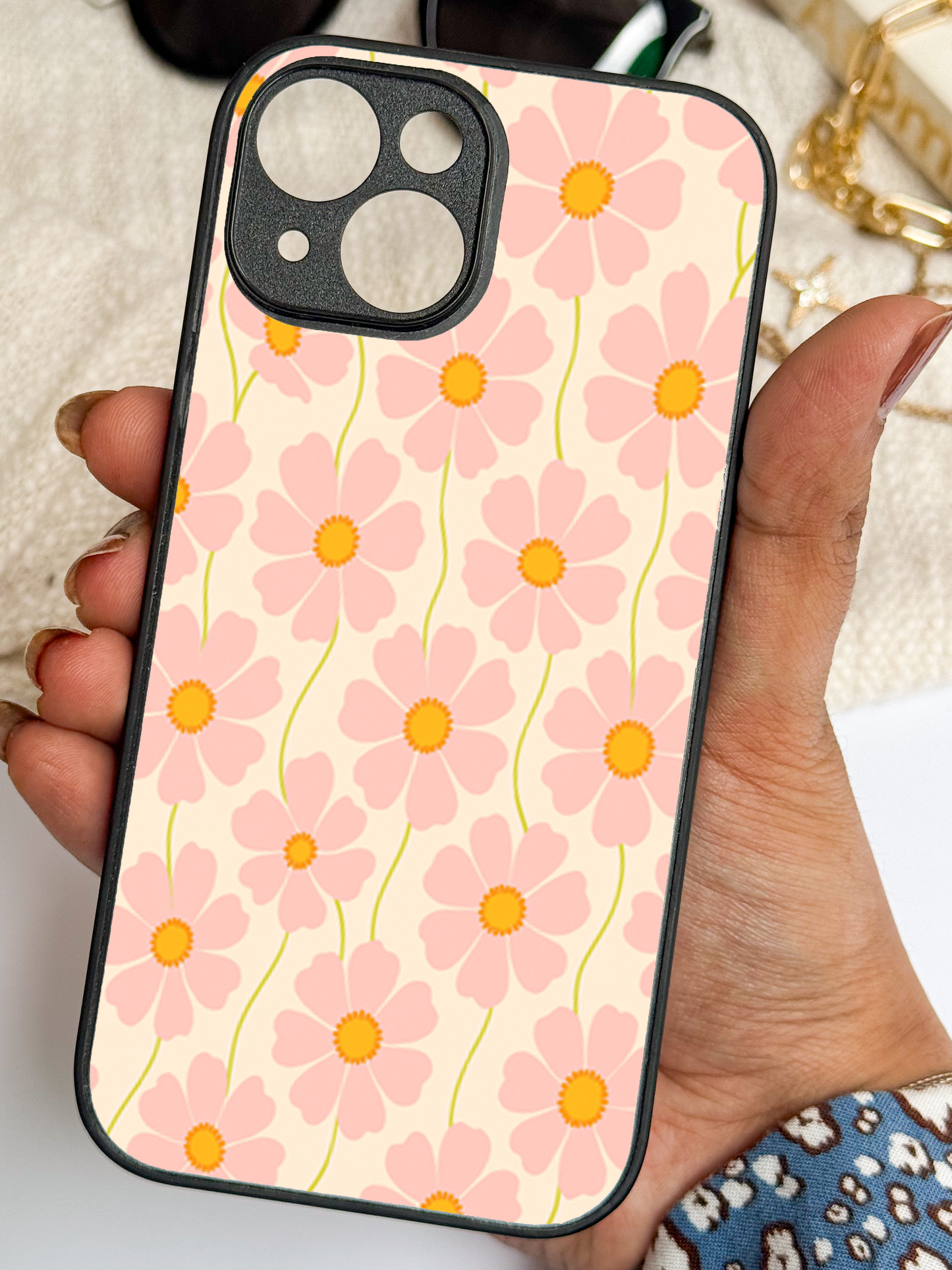 Cherry Blossom* Premium Glass Back Cover For iPhone 11,12,13,14,15,16 Models